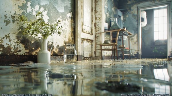 Obtenez un remboursement sans facture pour un dégât des eaux